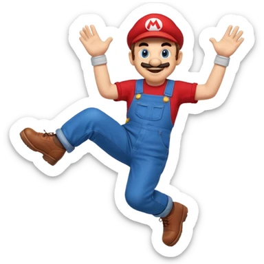 Mario jumps sticker