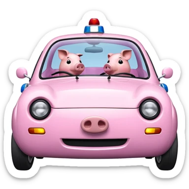 Three wheeler car robin reliant - looks like a pig with a police light sticker