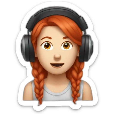 beatbox redhead sticker