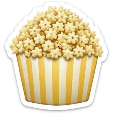 Popcorn in pale olive sticker