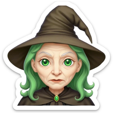 ugly witch sticker