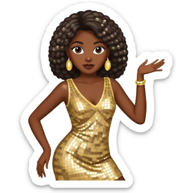 Disco dancing woman sticker