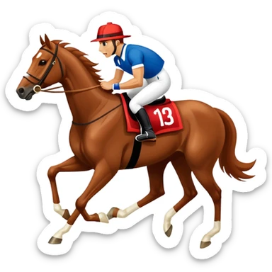 Kentucky Derby horse sticker