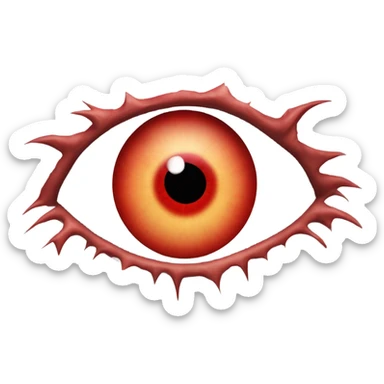Angry red eye with other eye normal sticker