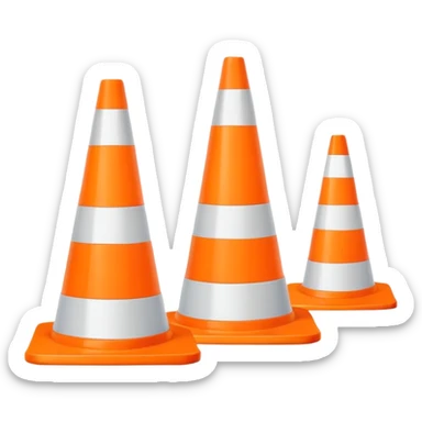 Orange Traffic Cone sticker