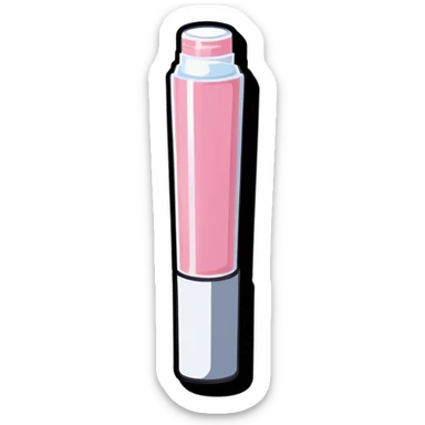 Light pink lip gloss tube  sticker
