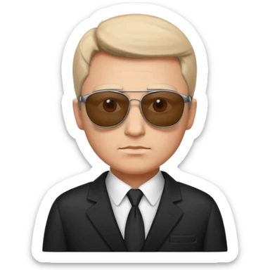 spy wearing sunglasses sticker