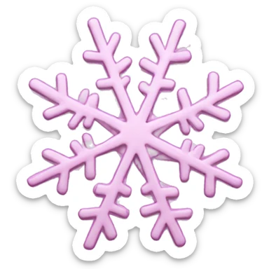 pastel pink snowflake  sticker