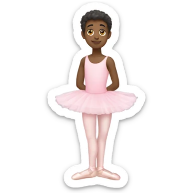 Soft pink Ballerina boy sticker