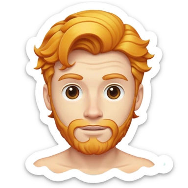 White ginger guy with waves  sticker