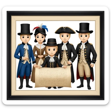 The colonies of America declare independence from Great Britain, by asserting their rights

 sticker