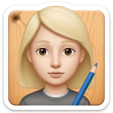 A person with 15 IQ The nose hás an Pencil over it sticker