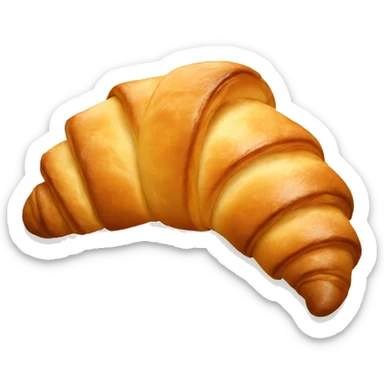 Croissant with bow sticker
