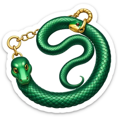 Snake ware a chain sticker