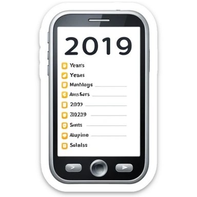 icon for a decade songlist for the years 2010-2019 with 2010 written in it. Icon should be of something iconic for that time period sticker