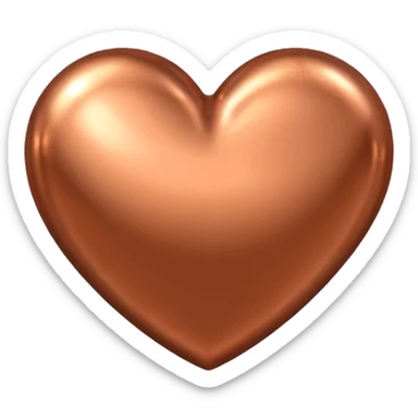 copper heart emoji sticker