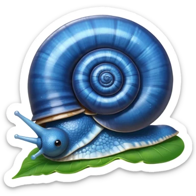 blue garden snail sticker