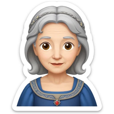 The kind and amiable grandmother in medieval fairy tales sticker