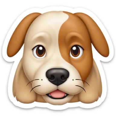 Annoyed dog saying bye  sticker