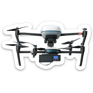 drone taking ultrasonic thickness measurement on metal wall sticker