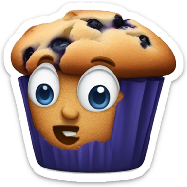 Blueberry muffin without emoji sticker