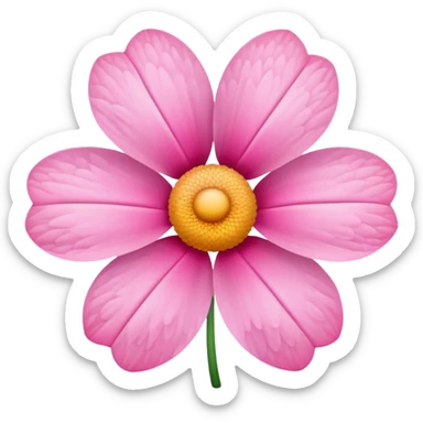 pink flower poop  sticker