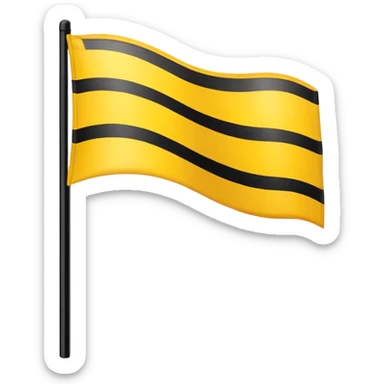 Create 2 yellow lined and 1 black lined flag emoji and put black line between yellow lines sticker