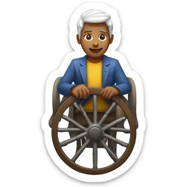 una persona jugando ESGRIMA EN SILLA DE RUEDA sticker