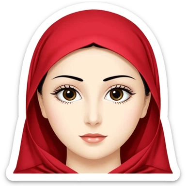 Gözleri kapalı, beyaz tenli ve siyah kıvırcık saçlı bir kadın avatar, battaniyeye sarılmış halde beyaz bir Türk kahvesi fincanından içeceğini huzurla yudumluyor. sticker