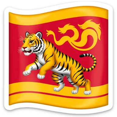 Tamil eelam libration tigers flag sticker