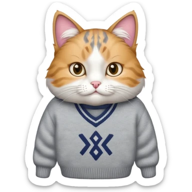 A preppy cat sticker