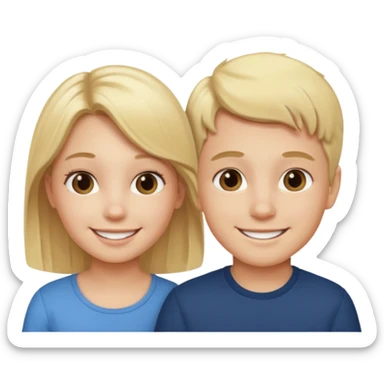 boy and girl twins sticker