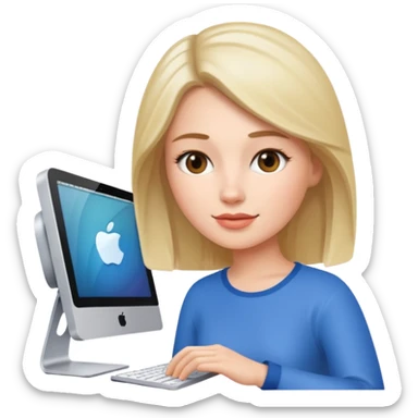 iMac woman sticker