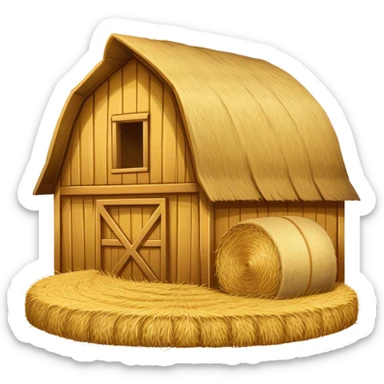 A barn full of hay sticker