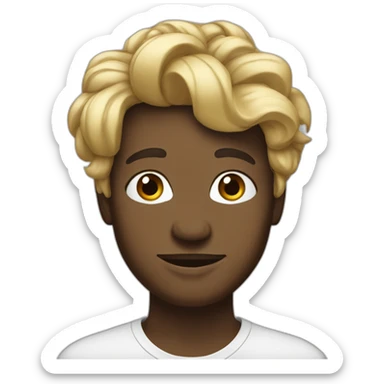 Métisse avec une touffe de cheveux sticker