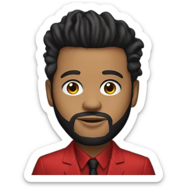 The weeknd with red suit sticker