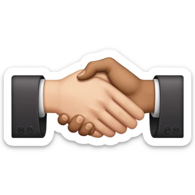 Handshake only hands sticker