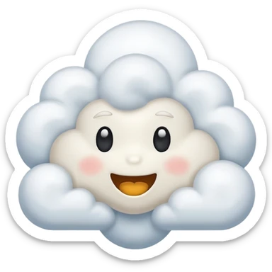 cloud happy sticker