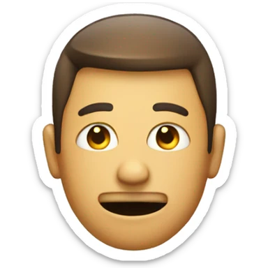 cool emoji with meh face sticker