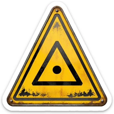 sulfuric acid, hazard sign sticker