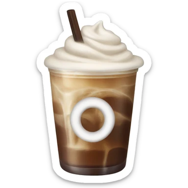 Iced coffee with cold foam sticker