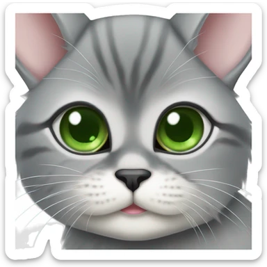 Persian chinchilla cat with green eyes sticker