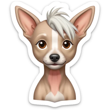 Chinese crested dog sticker