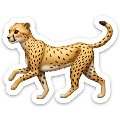 Cheetah running sticker