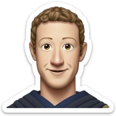 Kabuki style mark Zuckerberg sticker