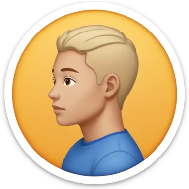 un personnage a partir du buste dans un rond en mode photo de profil sticker