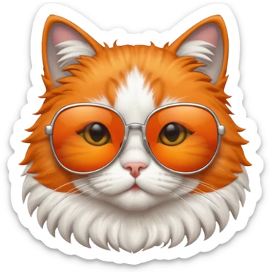 Cat with sunglasses sticker