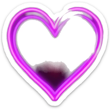 Neon heart sticker