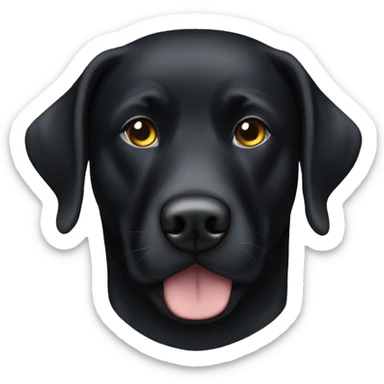 Black Lab wearing spy/thief eye mask sticker
