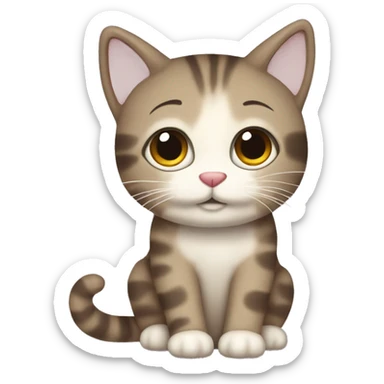 jellycat style, a cat sticker